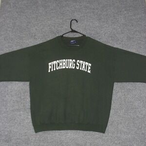Fitchburg State University MV Sport Sweatshirt Mens XL Green Crewneck Sportswear